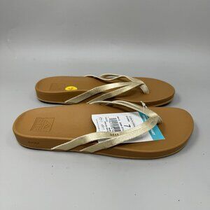 REEF Women's Cushion Spring Joy Thong Sandal Flip Flop Bronze  Size 7 New No Box
